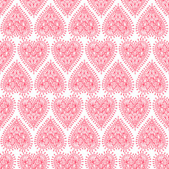 Valentine day hearts seamless pattern