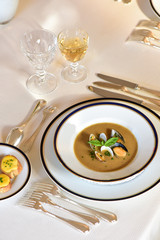 Clam and mussels soup