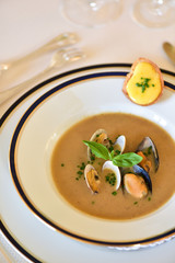 Clam and mussels soup