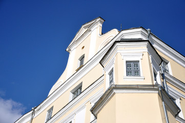 Fototapeta na wymiar Belarusian medieval architecture, baroque style. Pinsk City, Jesuit College