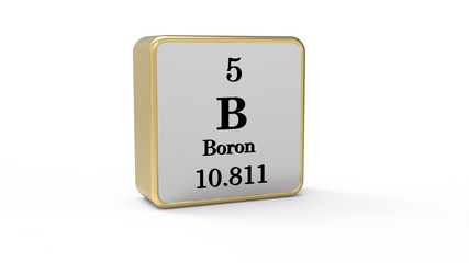 3d Boron Element Sign