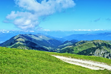 Fototapeta premium wonderful mountain view and horizon view by Monte Grappa, Italy