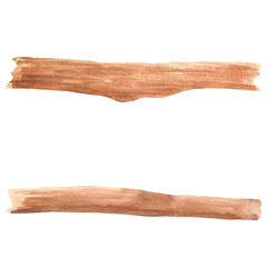Watercolor hand drawn set of dry tree branches.  Sticks and twigs isolated on white background.
