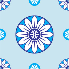 Beautiful Ornament with Bloom, Circle 