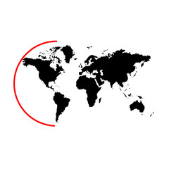 The globe logo. Earth planet. Vector illustration