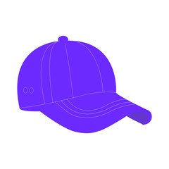 A Purple Baseball Cap On a White Backrop