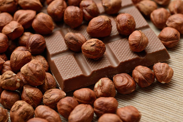 chocolate with hazelnuts