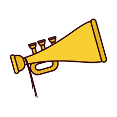 Isolated trumpet instrument vector design