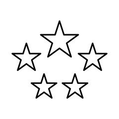 Five star rating icon vector