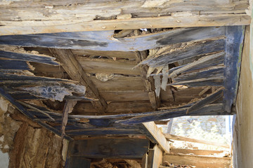 Ruined house in the abandoned Greek village Derekoy (Schinoudi) - turkish aegean island Gokceada