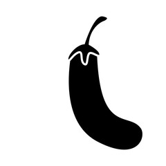 Eggplant icon vector in simple design template