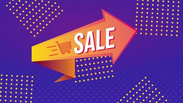 sale commercial label with sale arrow