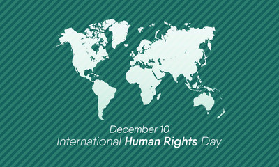 Fototapeta na wymiar Vector illustration on the theme of International Human Rights Day on December 10th.