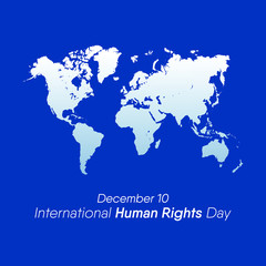 Vector illustration on the theme of International Human Rights Day on December 10th.