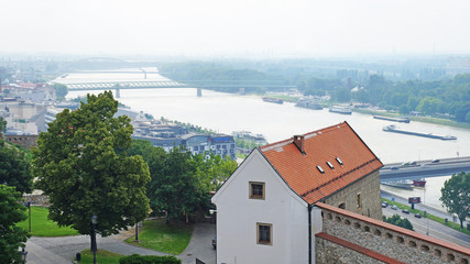 Spring morning over the Danube in Bratislava