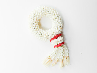 Thai beautiful garland made from fresh jasmine and rose