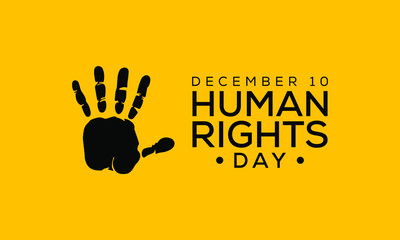 Vector illustration on the theme of International Human Rights Day on December 10th.