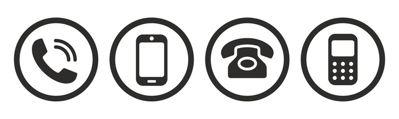 Phone icon collection. Call sign. Vector - obrazy, fototapety, plakaty
