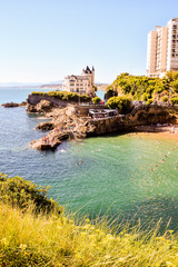 details and landscapes of Biarritz city in France