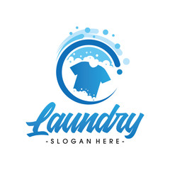 Fototapeta premium Laundry Logo, Dry Cleaning Logo, Creative laundry logo Vector