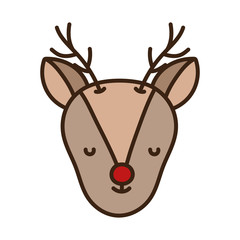cute deer head cartoon icon