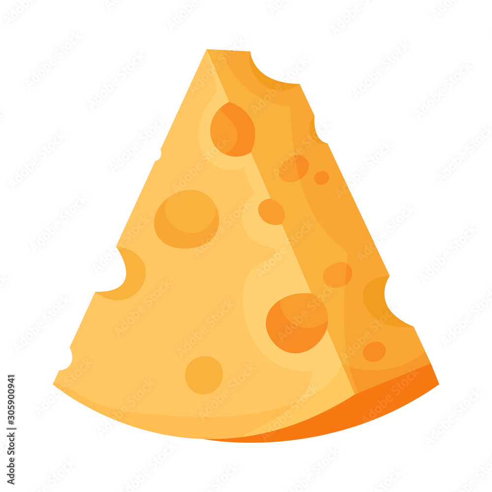 Poster cheese with holes in it for gnocchi preparation vector illustration