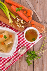 Maultaschen - swabian filled pasta ( ravioli ).	