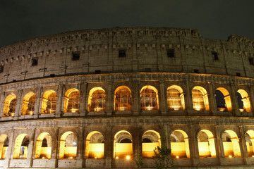 colosseum in the night