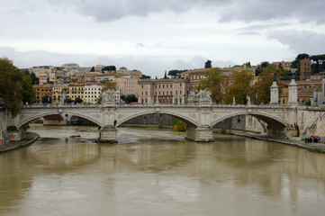 Fototapeta na wymiar saint peter bridge in rome