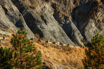 State Route 70 (SR 70) is a state highway in the U.S. state of California near Paxton. Dark colored...