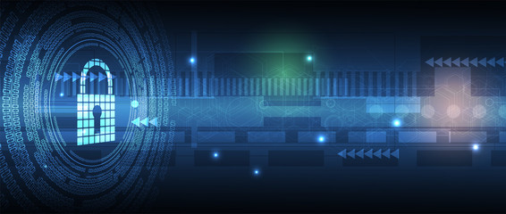 Obraz premium Cybersecurity and information or network protection. Future technology web services for business and internet project