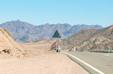 Road in the mountains on the Sinai Peninsula, Egypt