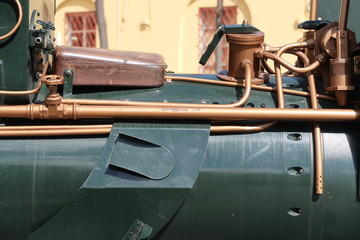 Hydraulic pipes of an ancient torpedo used by the Italian navy.