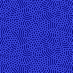 Organic background with rounded lines. Diffusion reaction seamless pattern. Linear design with biological shapes. Abstract vector illustration.