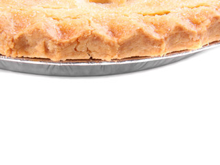 New Year Apple Pie On White Background