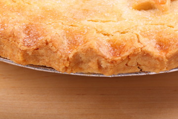 New Year Apple Pie On White Background