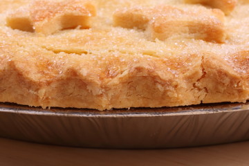 New Year Apple Pie On White Background