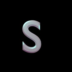 Naklejka premium metal_alphabet