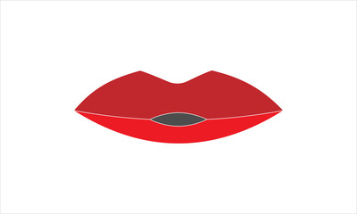 Lips icon for kisses and romantic gestures