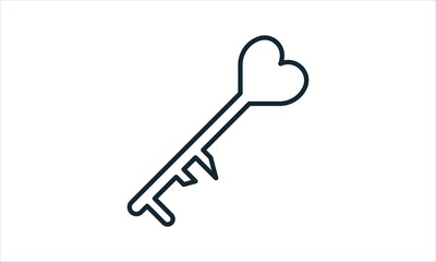 Key icon old door key symbol vector image