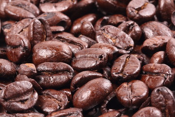Roasted coffee bean for background