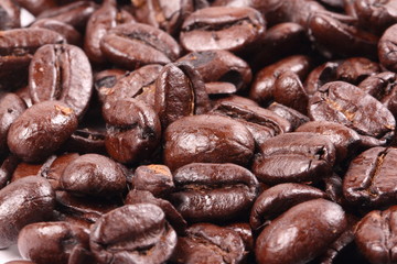 Roasted coffee bean for background
