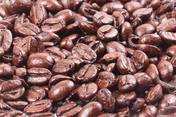 Roasted coffee bean for background