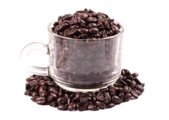 Coffee bean in cup