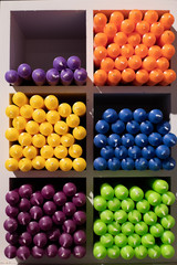 Colourful candles on display