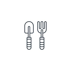 Gardening tools creative icon. line simple illustration. From gardening icons collection. Isolated Gardening tools sign on white background