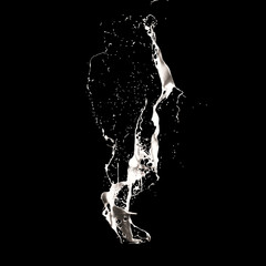 Splash fluid. 3d illustration, 3d rendering.