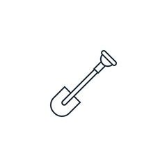 Shovel creative icon. line simple illustration. From gardening icons collection. Isolated Shovel sign on white background