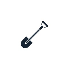 Shovel creative icon. filled simple illustration. From gardening icons collection. Isolated Shovel sign on white background