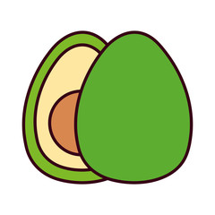 Isolated avocado fruit vector design